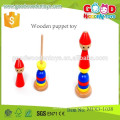 good quality wooden tops towers OEM educational wooden puppet toy MDD-1038